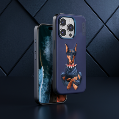 Venco Apple İphone 15 Pro Max Perma Desenli Kapak - Lacivert
