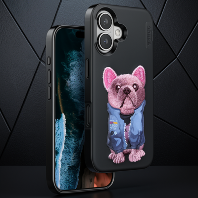 Venco Apple İphone 16 Cute Desenli Kapak - Siyah