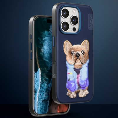 Venco Apple İphone 16 Pro Cute Desenli Kapak - Lacivert