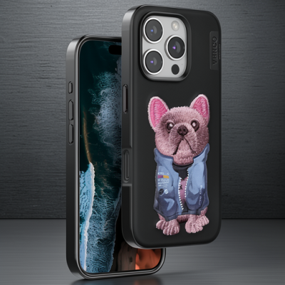 Venco Apple İphone 16 Pro Cute Desenli Kapak - Siyah