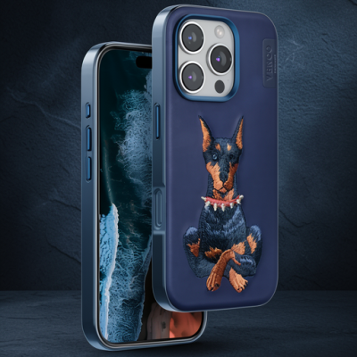 Venco Apple İphone 16 Pro Perma Desenli Kapak - Lacivert