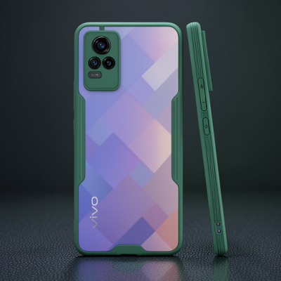 Vivo V21e Kılıf Platin Silikon - Yeşil
