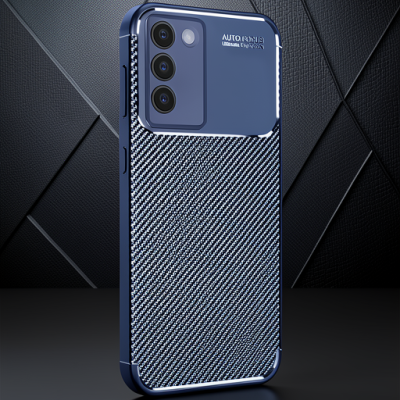 Vivo V30 Lite 4g Kılıf Auto Focus Karbon Kapak - Lacivert