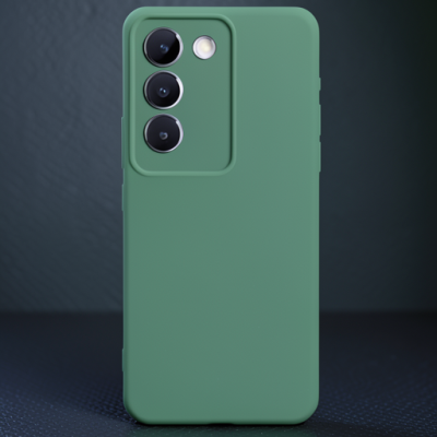 Vivo V30 Lite 4g Kılıf First Silikon - Koyu Yeşil