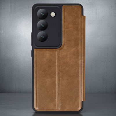 Vivo V30 Lite 4g Kılıf Flip Cover - Taba