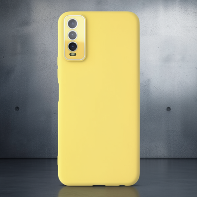 Vivo Y11s Kılıf Lansman Glass Kapak - Sarı