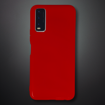 Vivo Y11s Kılıf Nano İçi Kadife Silikon - Kırmızı