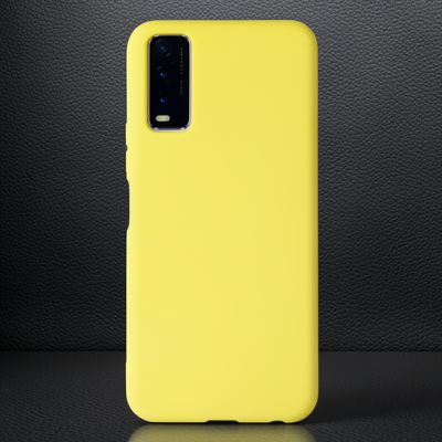 Vivo Y11s Kılıf Nano İçi Kadife Silikon - Sarı