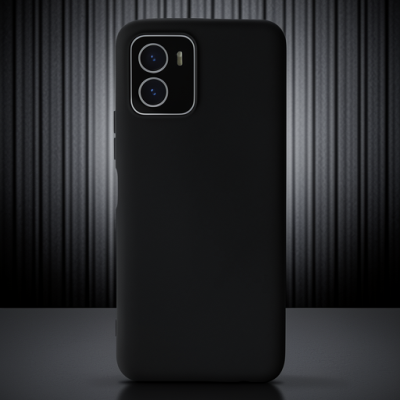 Vivo Y15s Kılıf Lansman Glass Kapak - Siyah