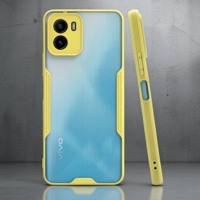 Vivo Y15s Kılıf Platin Silikon - Sarı