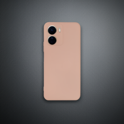 Vivo Y16 Kılıf Nano İçi Kadife Silikon - Pudra