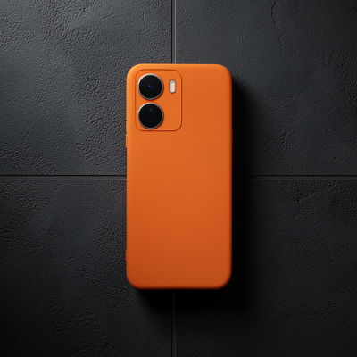 Vivo Y16 Kılıf Nano İçi Kadife Silikon - Turuncu