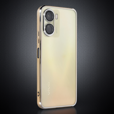 Vivo Y16 Kılıf Razer Lensli Silikon - Gold