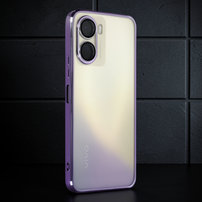Vivo Y16 Kılıf Razer Lensli Silikon - Mor