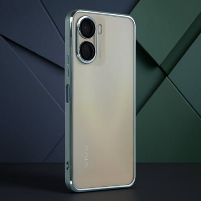 Vivo Y16 Kılıf Razer Lensli Silikon - Yeşil