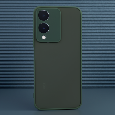 Vivo Y17s Kılıf Montreal Silikon Kapak - Yeşil