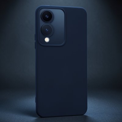 Vivo Y17s Kılıf Nano İçi Kadife Silikon - Lacivert