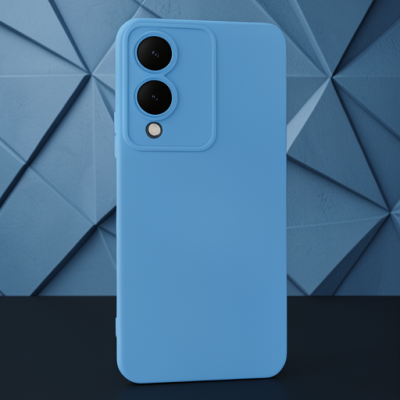 Vivo Y17s Kılıf Nano İçi Kadife Silikon - Mavi