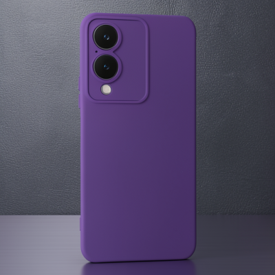 Vivo Y17s Kılıf Nano İçi Kadife Silikon - Mor