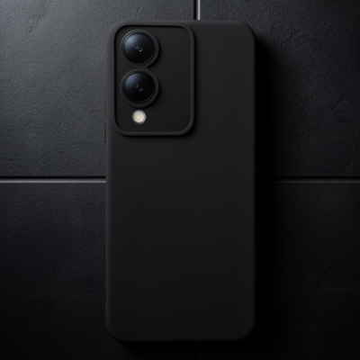 Vivo Y17s Kılıf Nano İçi Kadife Silikon - Siyah