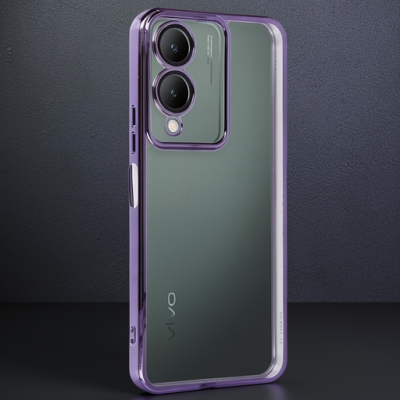 Vivo Y17s Kılıf Razer Lensli Silikon - Mor