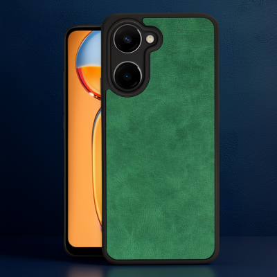 Vivo Y18 Kılıf Aras Deri Kapak - Koyu Yeşil