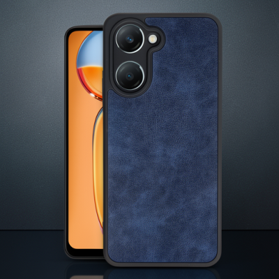 Vivo Y18 Kılıf Aras Deri Kapak - Lacivert