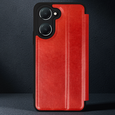 Vivo Y18 Kılıf Flip Cover - Kırmızı