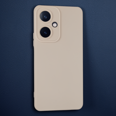 Vivo Y27 Kılıf Nano İçi Kadife Silikon - Pudra
