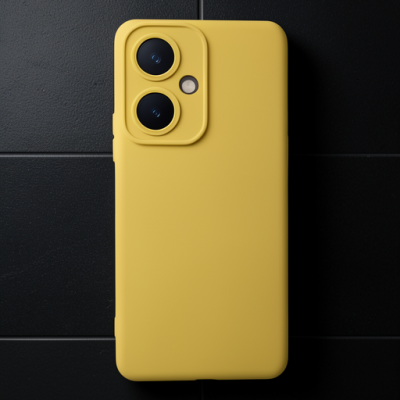 Vivo Y27 Kılıf Nano İçi Kadife Silikon - Sarı