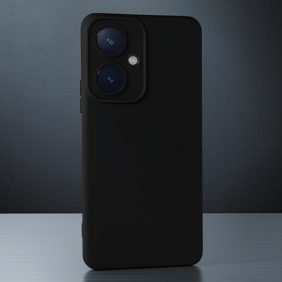 Vivo Y27 Kılıf Nano İçi Kadife Silikon - Siyah
