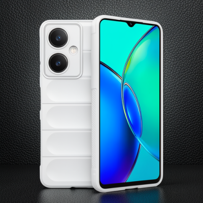 Vivo Y27 Kılıf Optimum Silikon - Krem