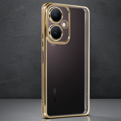 Vivo Y27 Kılıf Razer Lensli Silikon - Gold