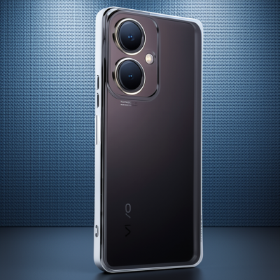 Vivo Y27 Kılıf Razer Lensli Silikon - Gümüş