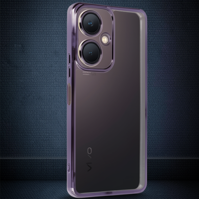 Vivo Y27 Kılıf Razer Lensli Silikon - Mor