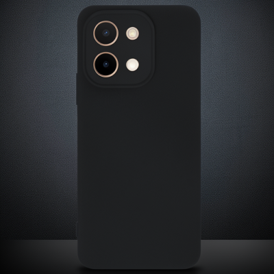 Vivo Y28 Kılıf First Silikon - Siyah