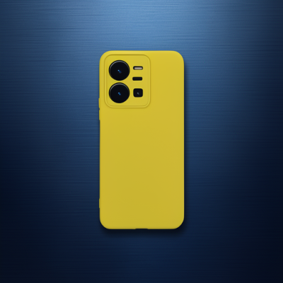 Vivo Y35 Kılıf Nano İçi Kadife Silikon - Sarı