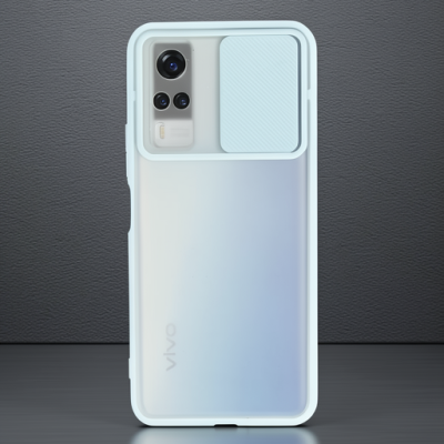 Vivo Y53s Kılıf Palm Buzlu Kamera Sürgülü Silikon - Turkuaz