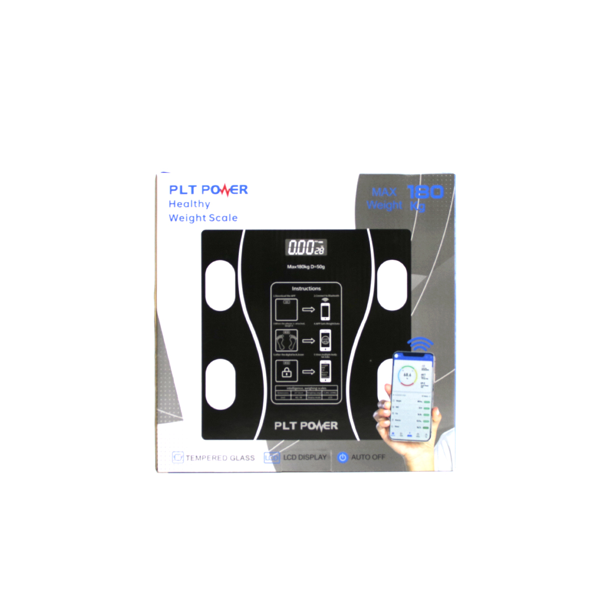 Vücut Analizli Bluetooth Dijital Baskül 180kg/50g