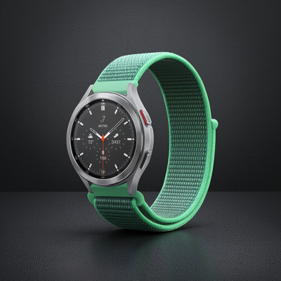 Watch 22mm Hasırlı Cırtcırtlı Kordon - Turkuaz1