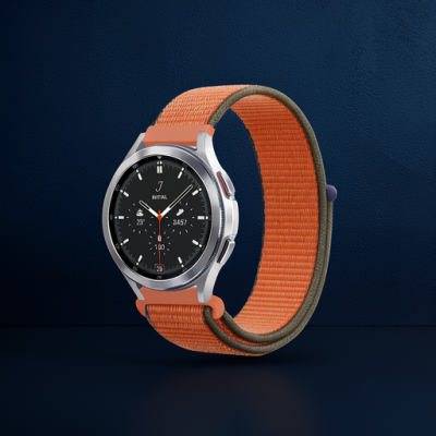 Watch 22mm Hasırlı Cırtcırtlı Kordon - Turuncu
