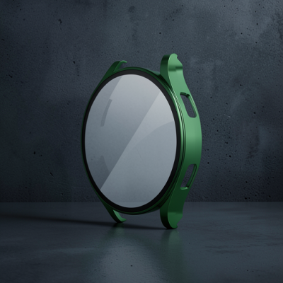 Watch 5 44mm Wall Camlı Kasa Ekran Koruyucu - Koyu Yeşil