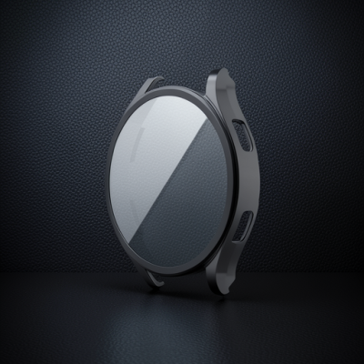 Watch 5 44mm Wall Camlı Kasa Ekran Koruyucu - Siyah