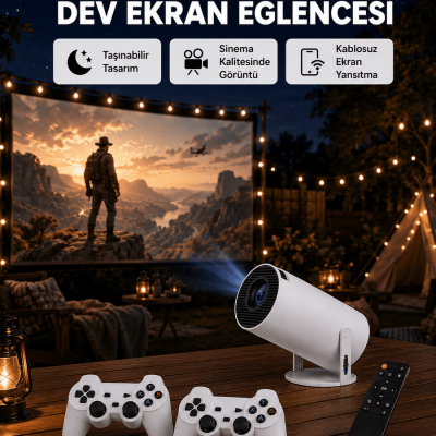 Wi-Fi 6 ve Bluetooth 5.0 Destekli 4K Akıllı Projeksiyon Cihazı Yeni Nesil