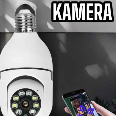 Wifi Kamera Duylu Ampul Görünümlü 360 Derece Dönebilen Ev Kamerası