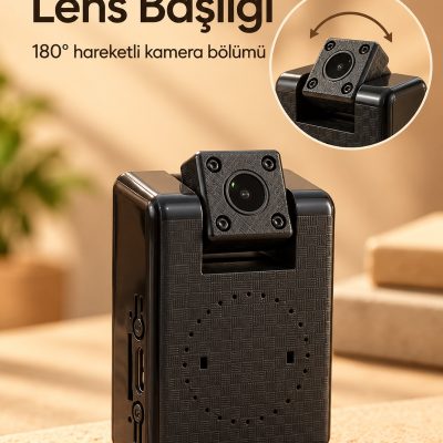 Ayarlanabilir Lens Başlıklı Güvenlik Kamerası Canlı İzleme Destekli
