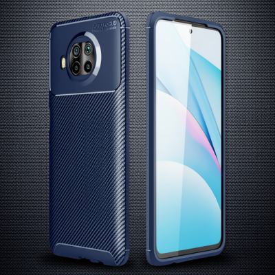 Xiaomi Mi 10t Lite Kılıf Auto Focus Karbon Kapak - Lacivert