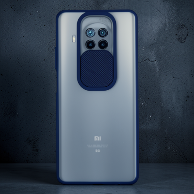 Xiaomi Mi 10t Lite Kılıf Palm Buzlu Kamera Sürgülü Silikon - Lacivert