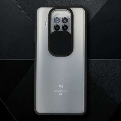 Xiaomi Mi 10t Lite Kılıf Palm Buzlu Kamera Sürgülü Silikon - Siyah