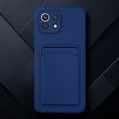 Xiaomi Mi 11 Kılıf Kelvin Kartvizitli Silikon - Lacivert